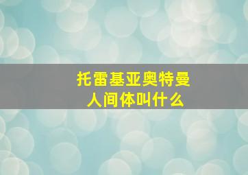 托雷基亚奥特曼 人间体叫什么